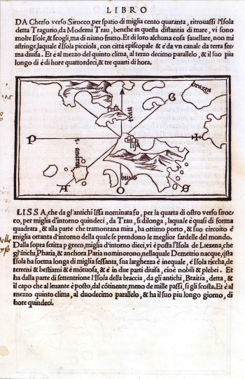 BORDONE, BENEDETTO: CHART OF THE ISLAND OF VIS